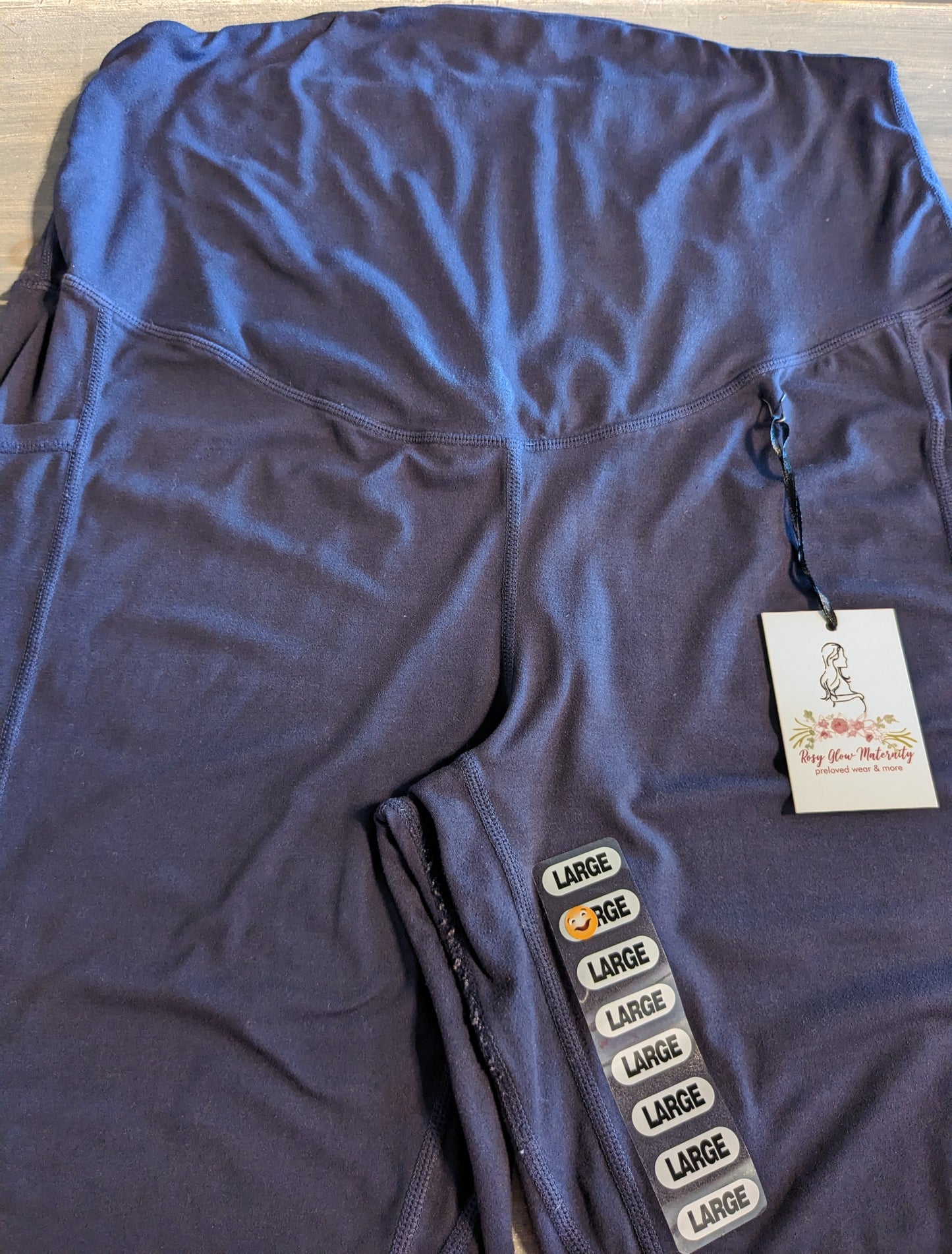 Full panel 25" cropped leggings with pockets, Navy