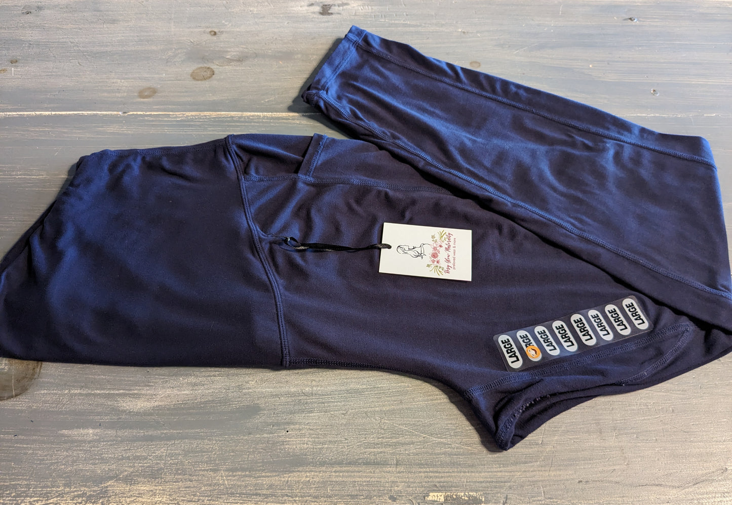 Full panel 25" cropped leggings with pockets, Navy