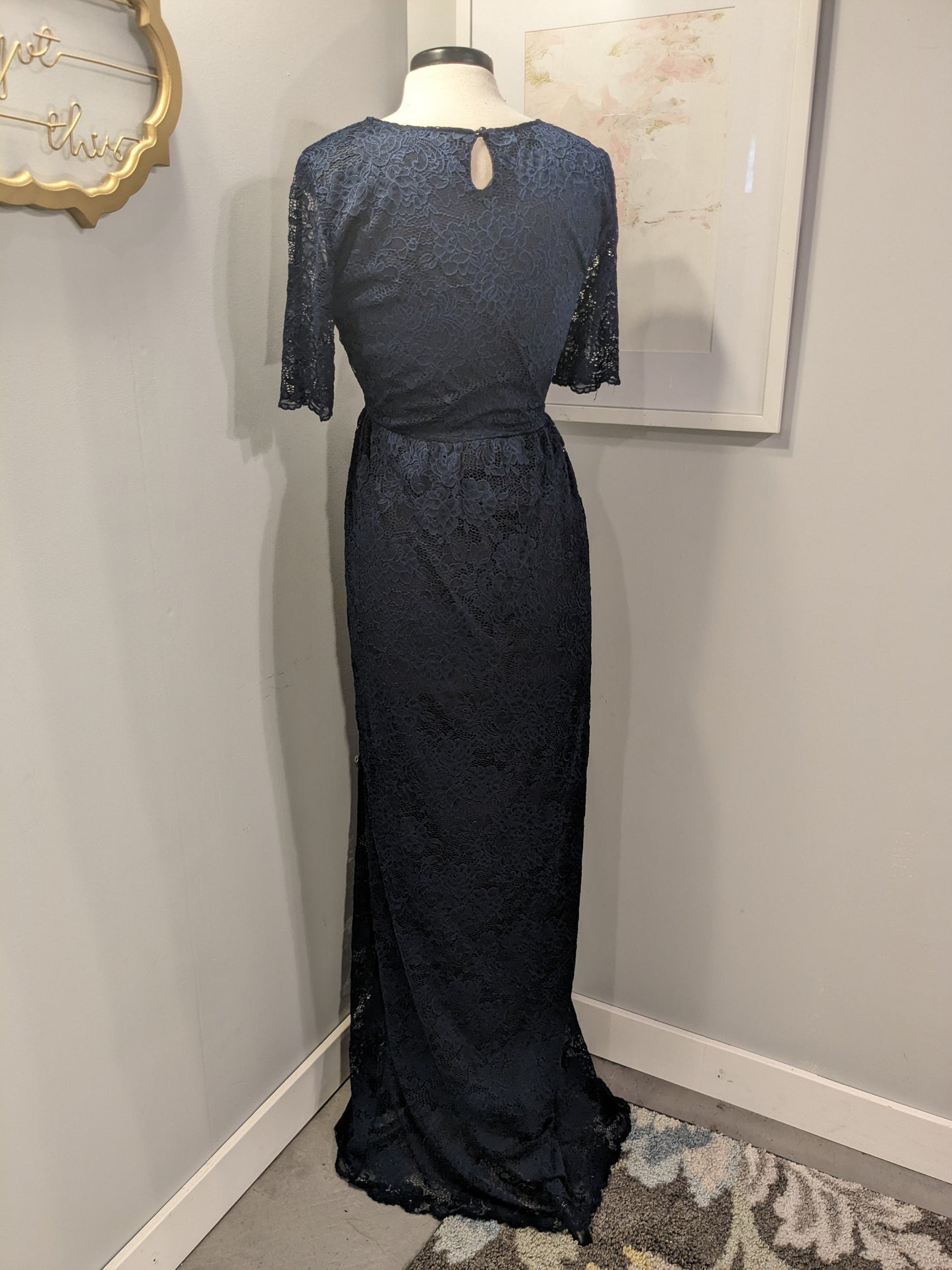 Midnight Blue Lace Maxi