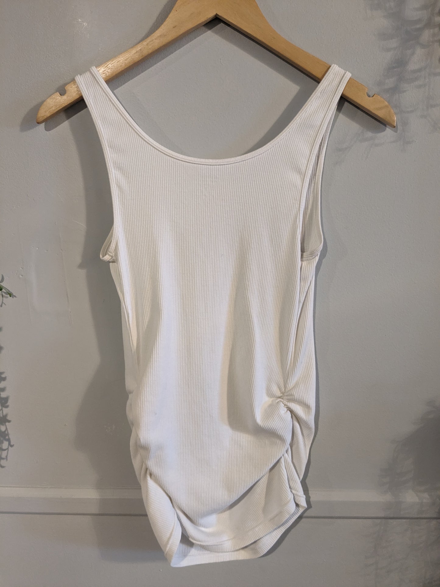Essential ribbed knit double scoop neck tank, Multi