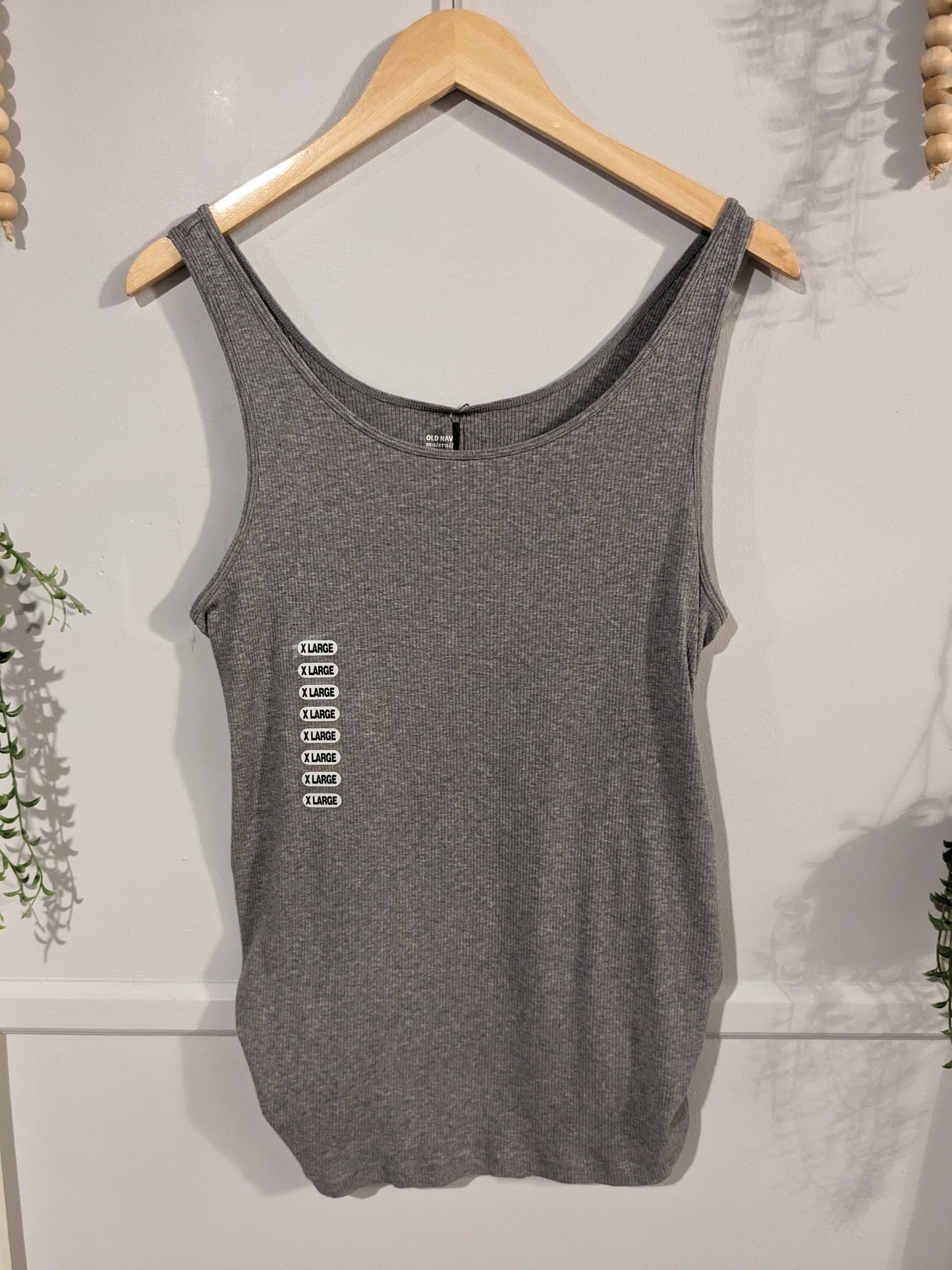 Essential ribbed knit double scoop neck tank, Multi