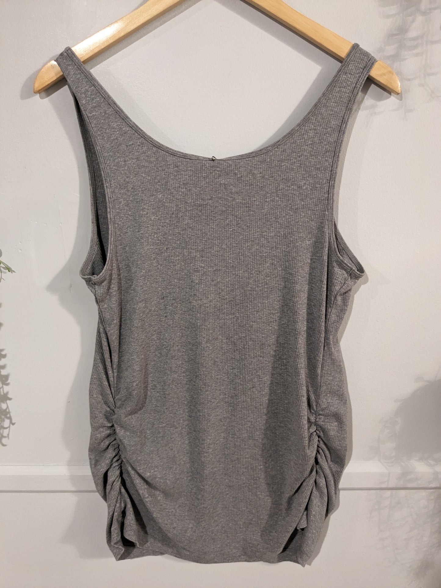 Essential ribbed knit double scoop neck tank, Multi