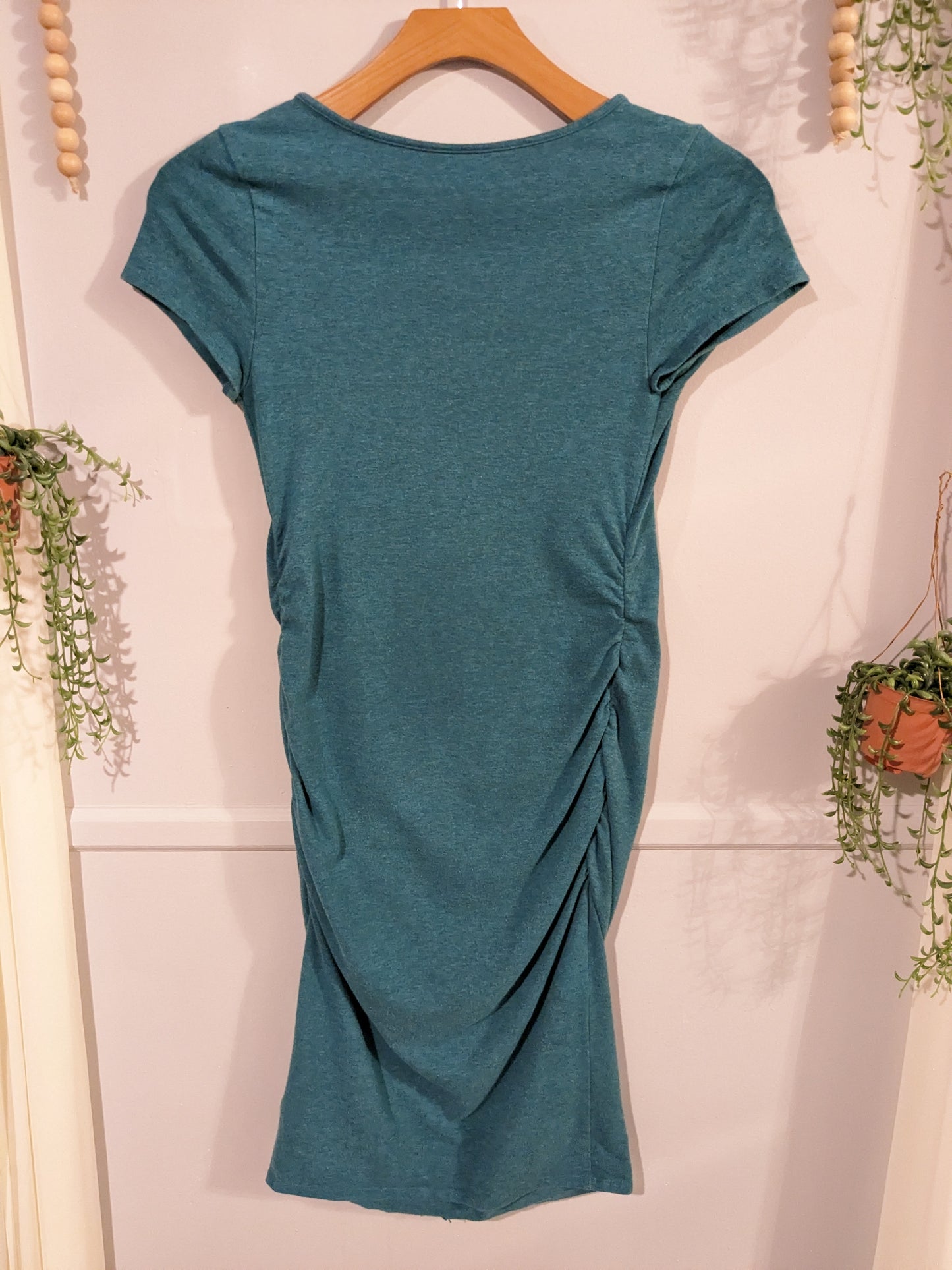 Essential fitted SS midi dress, Multi