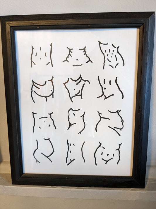 Postpartum bellies self-love prints, Asst'd