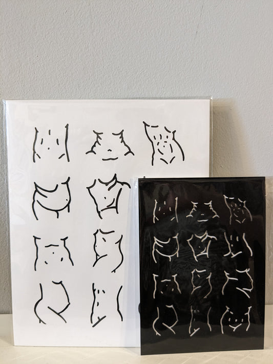 Postpartum bellies self-love prints, Asst'd