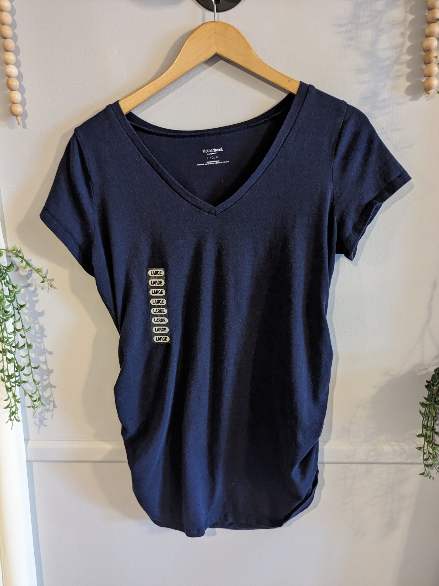 Essential fitted v-neck SS tee, Multi