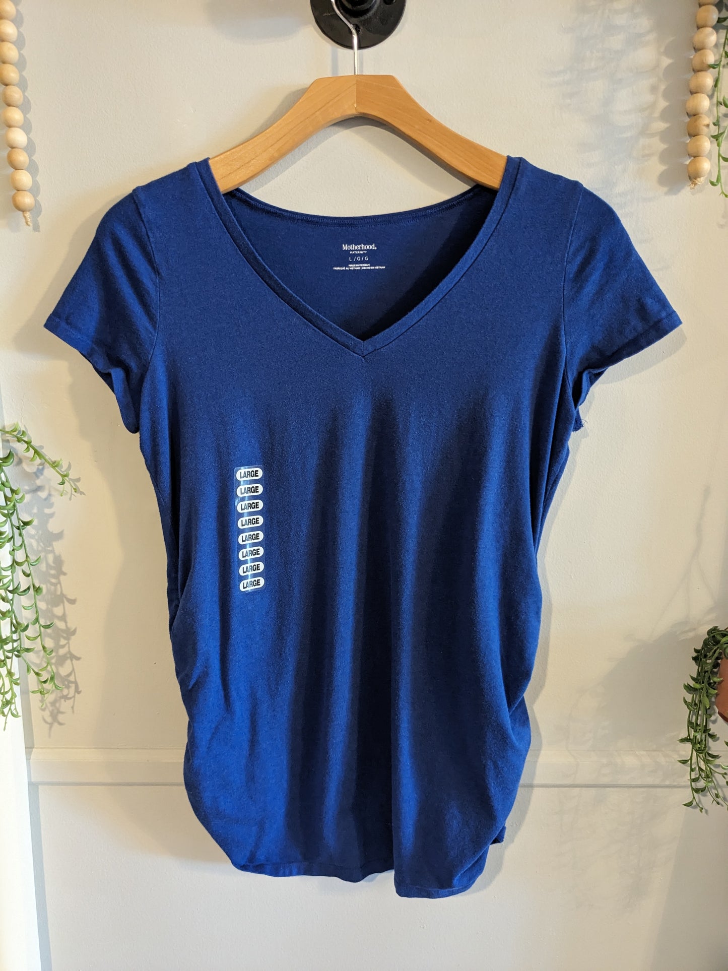 Essential fitted v-neck SS tee, Multi