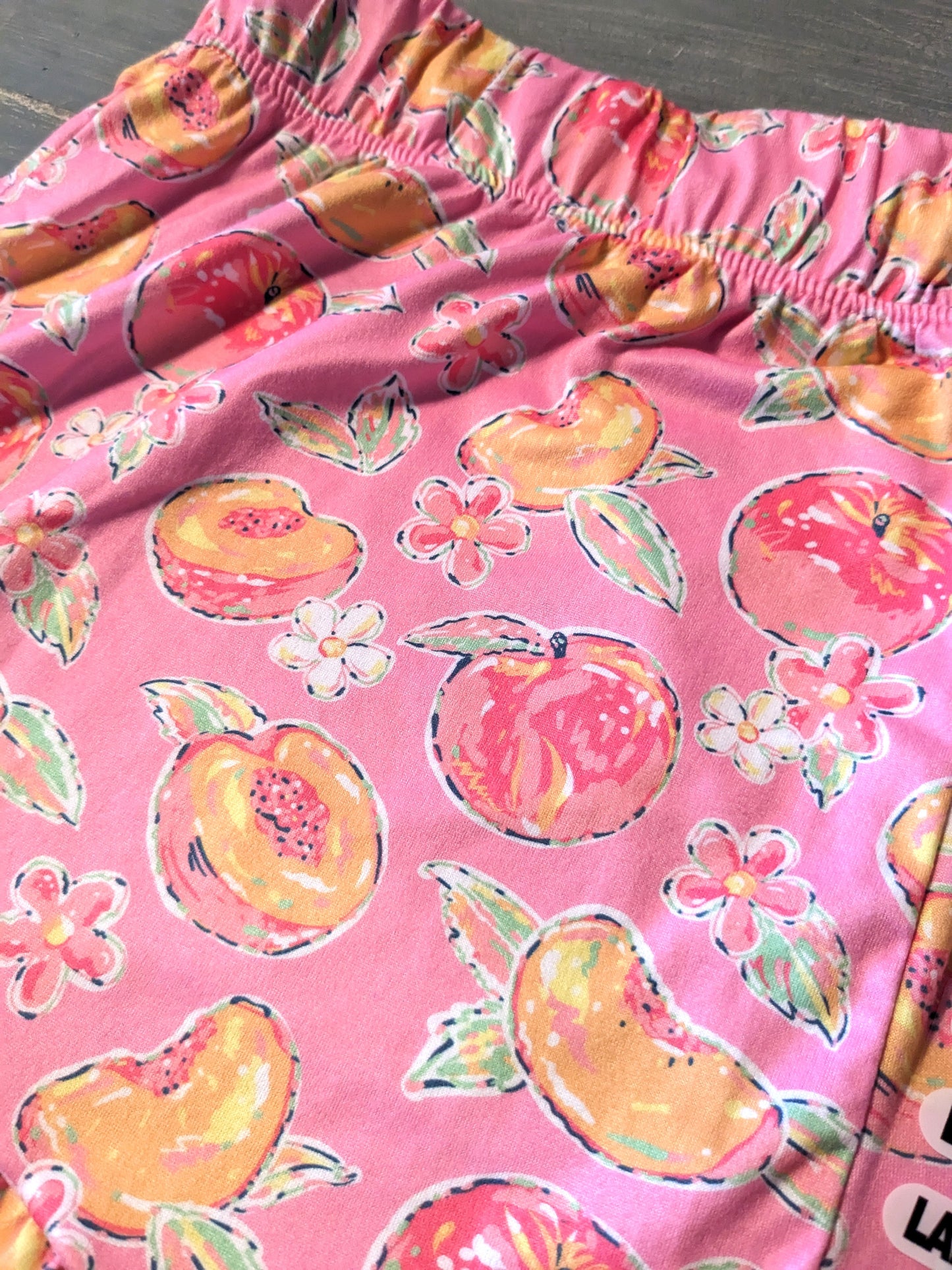 Ruffle hem under-belly panel 3" lounge shorts, Pink citrus