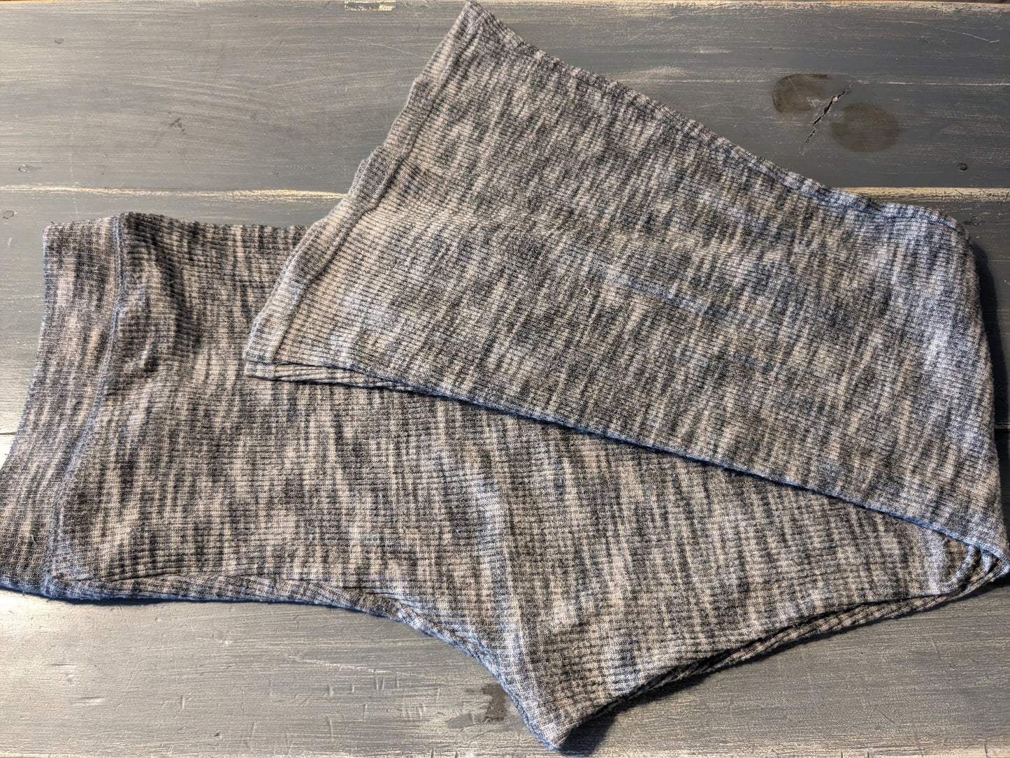 Ribbed knit elastic high waist 28" lounge pants, Grey