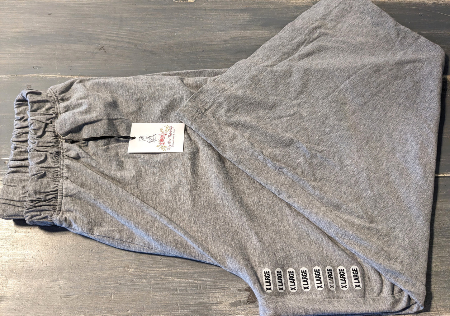 Under-belly 23" wide leg lounge pants, Grey