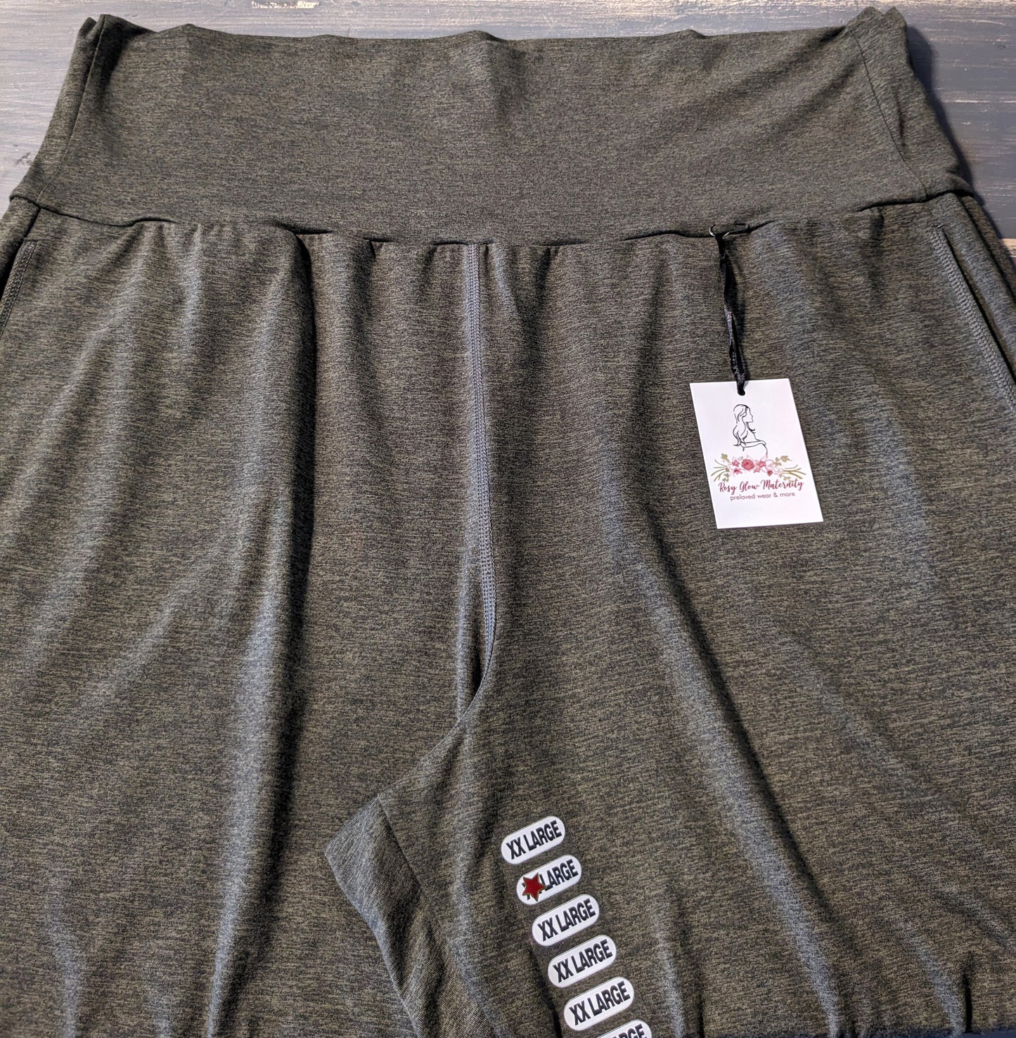 Super soft cuffed 25" lounge pants w/ pockets, Olive