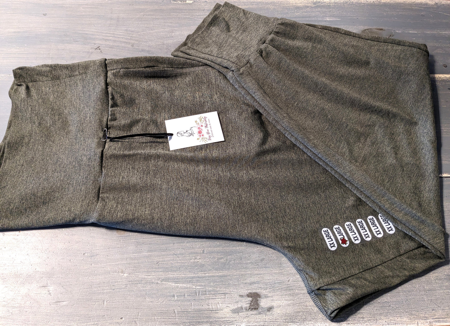 Super soft cuffed 25" lounge pants w/ pockets, Olive