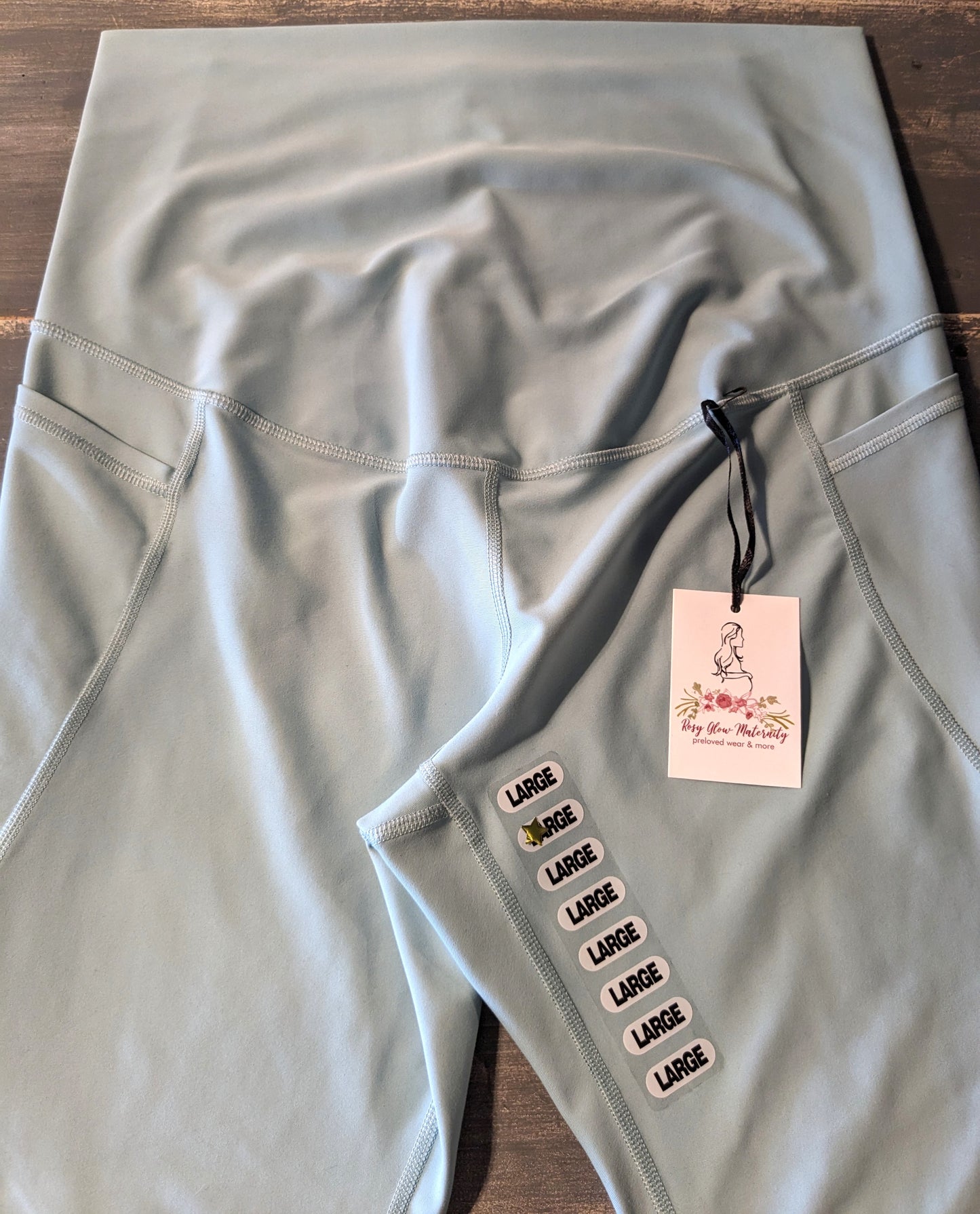 Active full panel side pockets 24" leggings, Mint