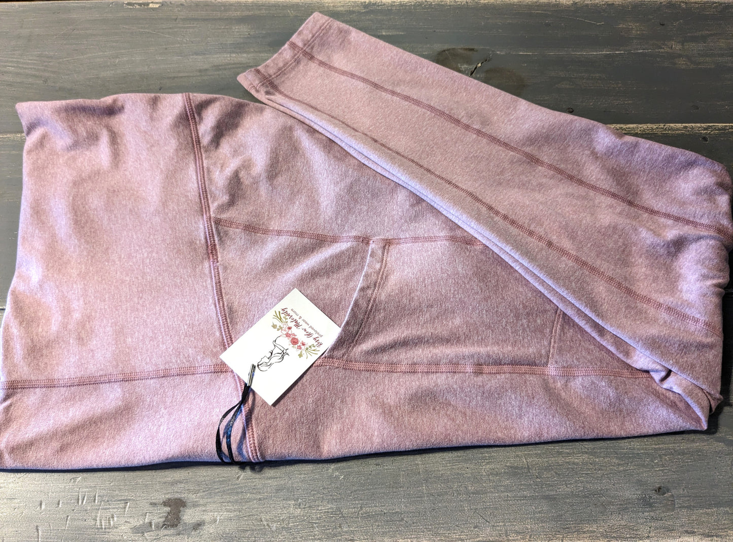 Active full panel side pockets 28" leggings, Mauve