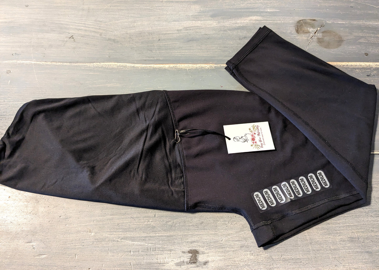 Convertible full panel 20" cropped leggings, Black