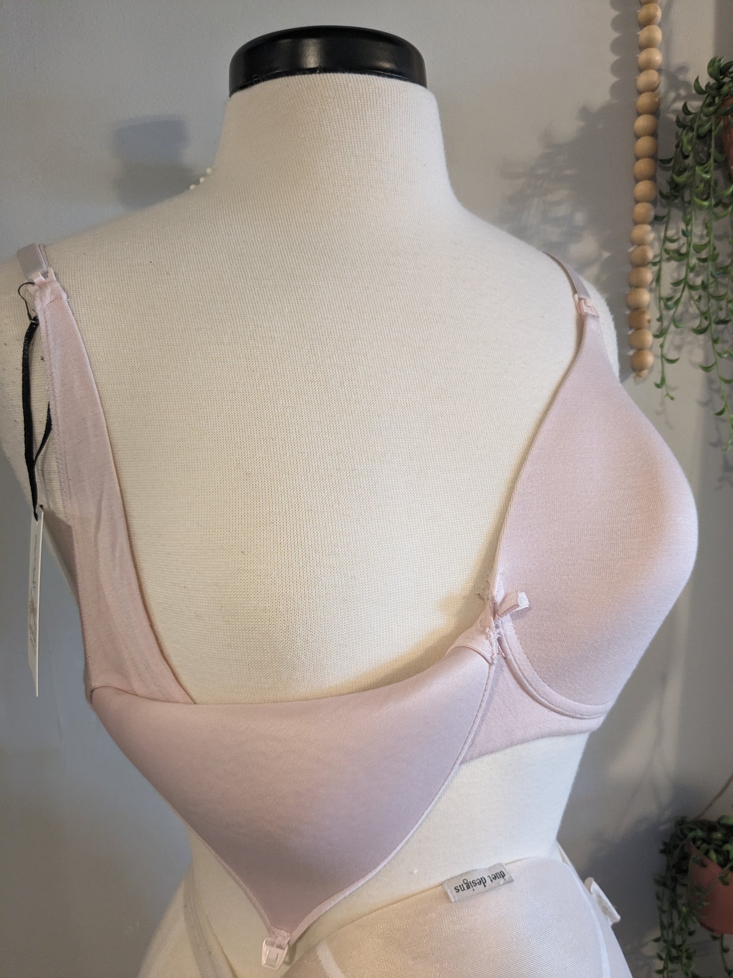 Clasp strap lightly lined nursing bralette, Mauve