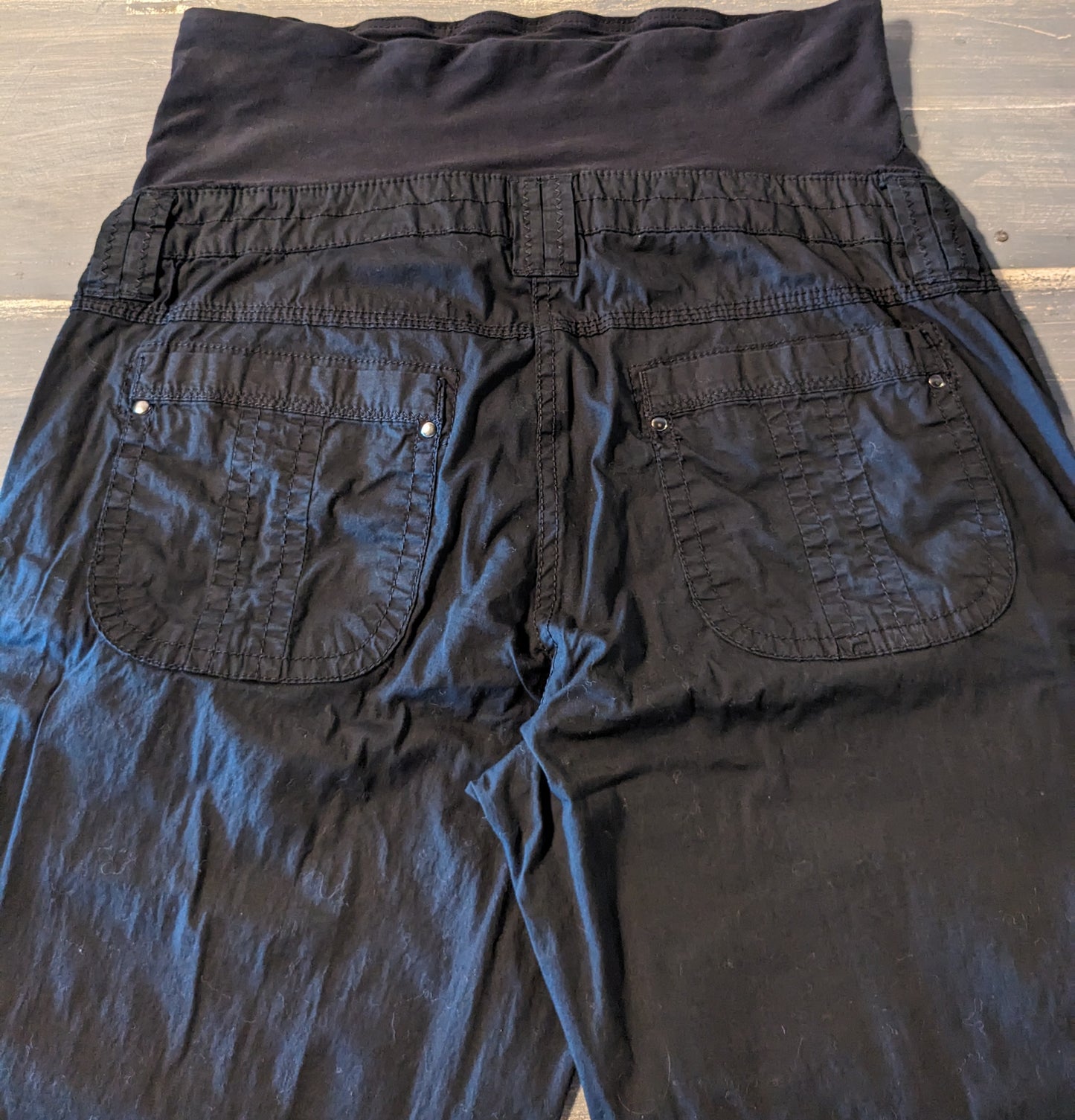 Full panel pocket 28" cargo pants, Black