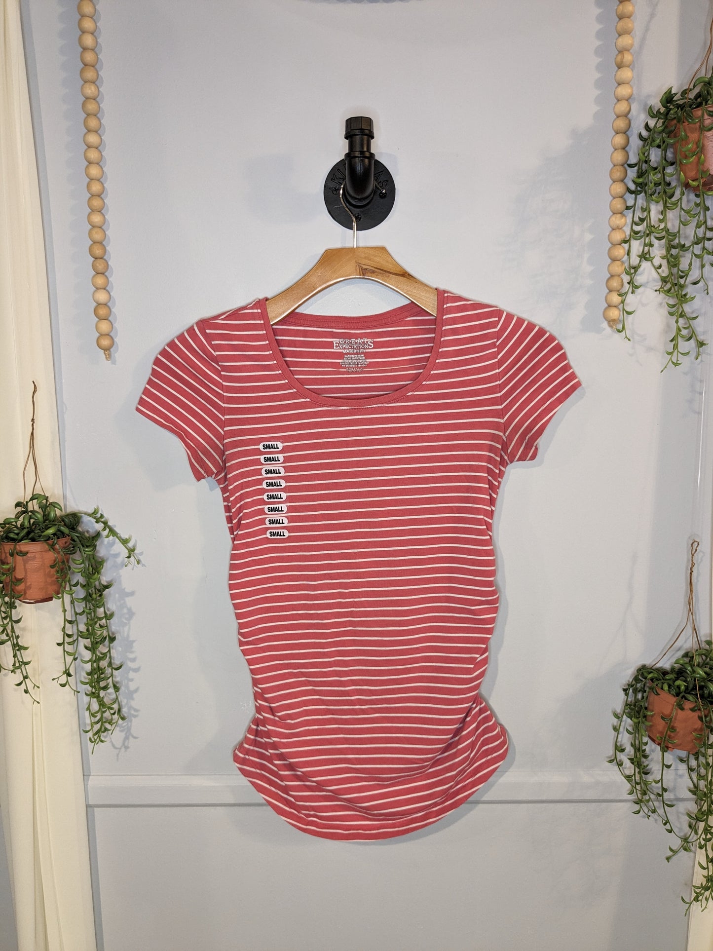 Basic fitted scoop neck SS tee, Multi