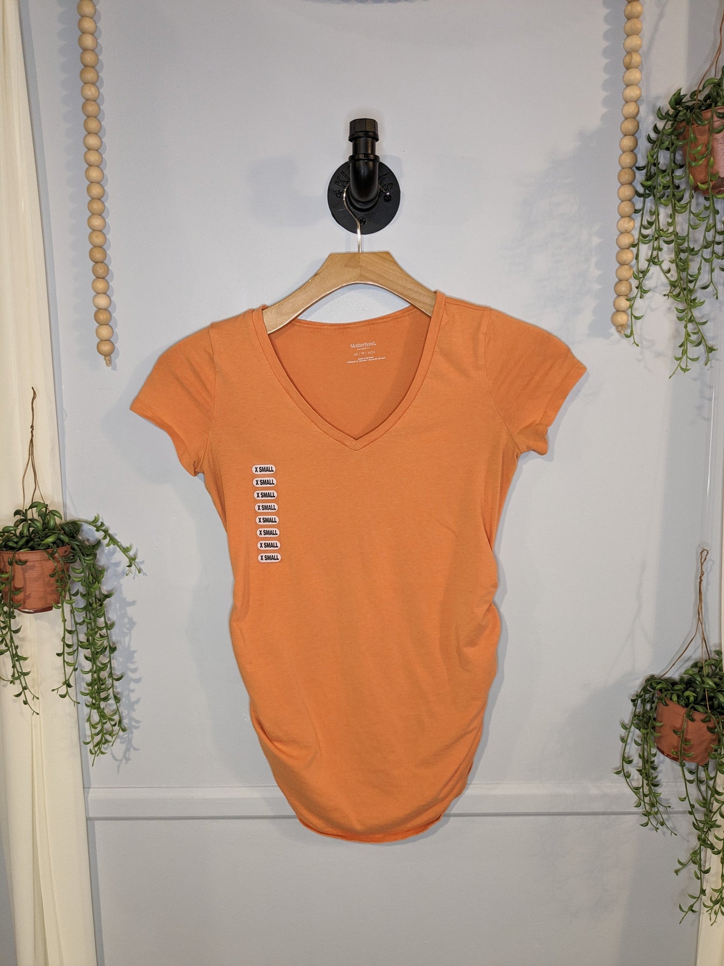 Essential fitted v-neck SS tee, Multi
