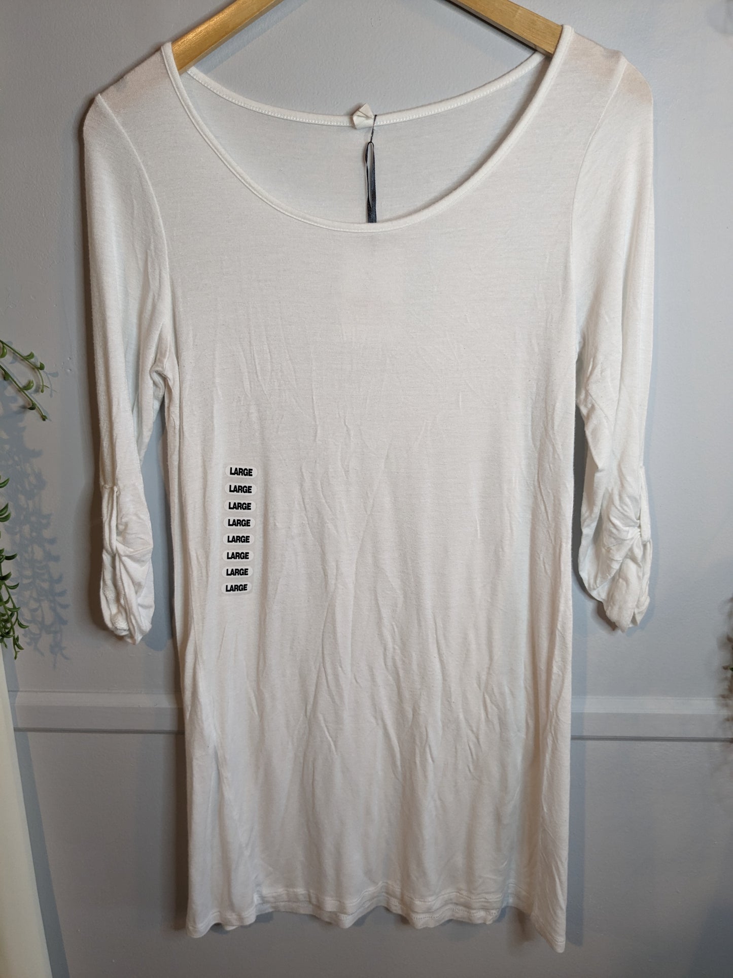 Basic Round neck 3/4 sleeve top, Multi