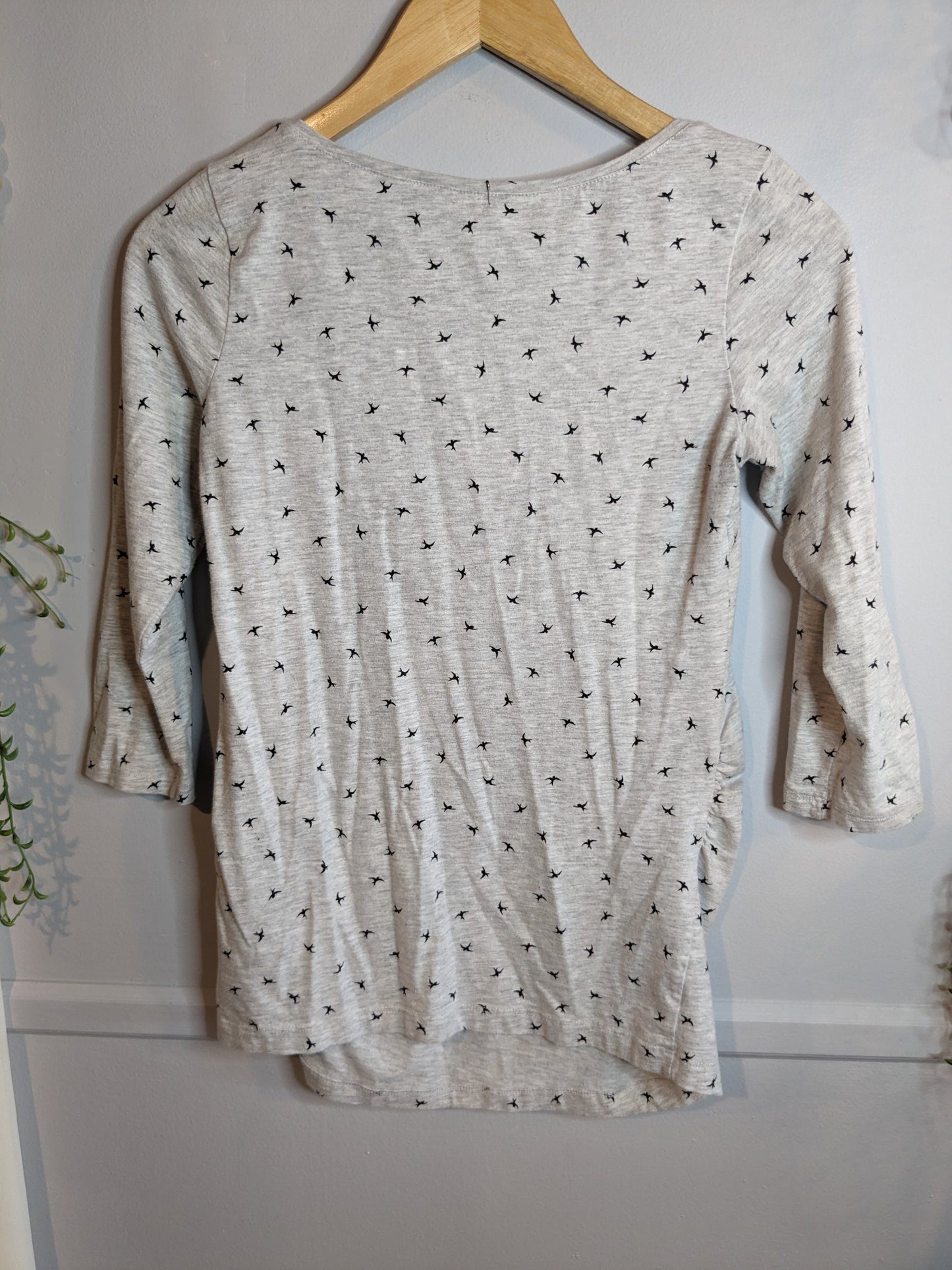 Fitted round neck 3/4 sleeve tee, Multi