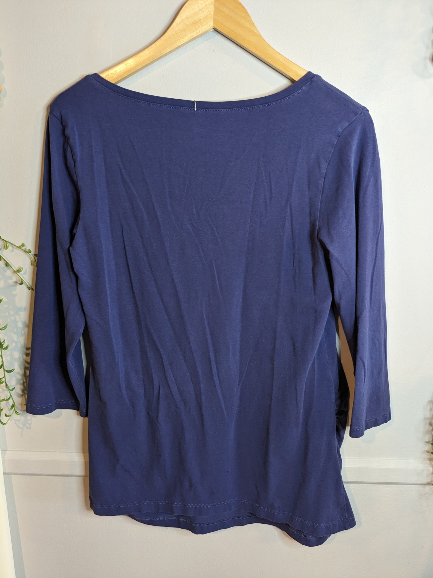 Fitted round neck 3/4 sleeve tee, Multi
