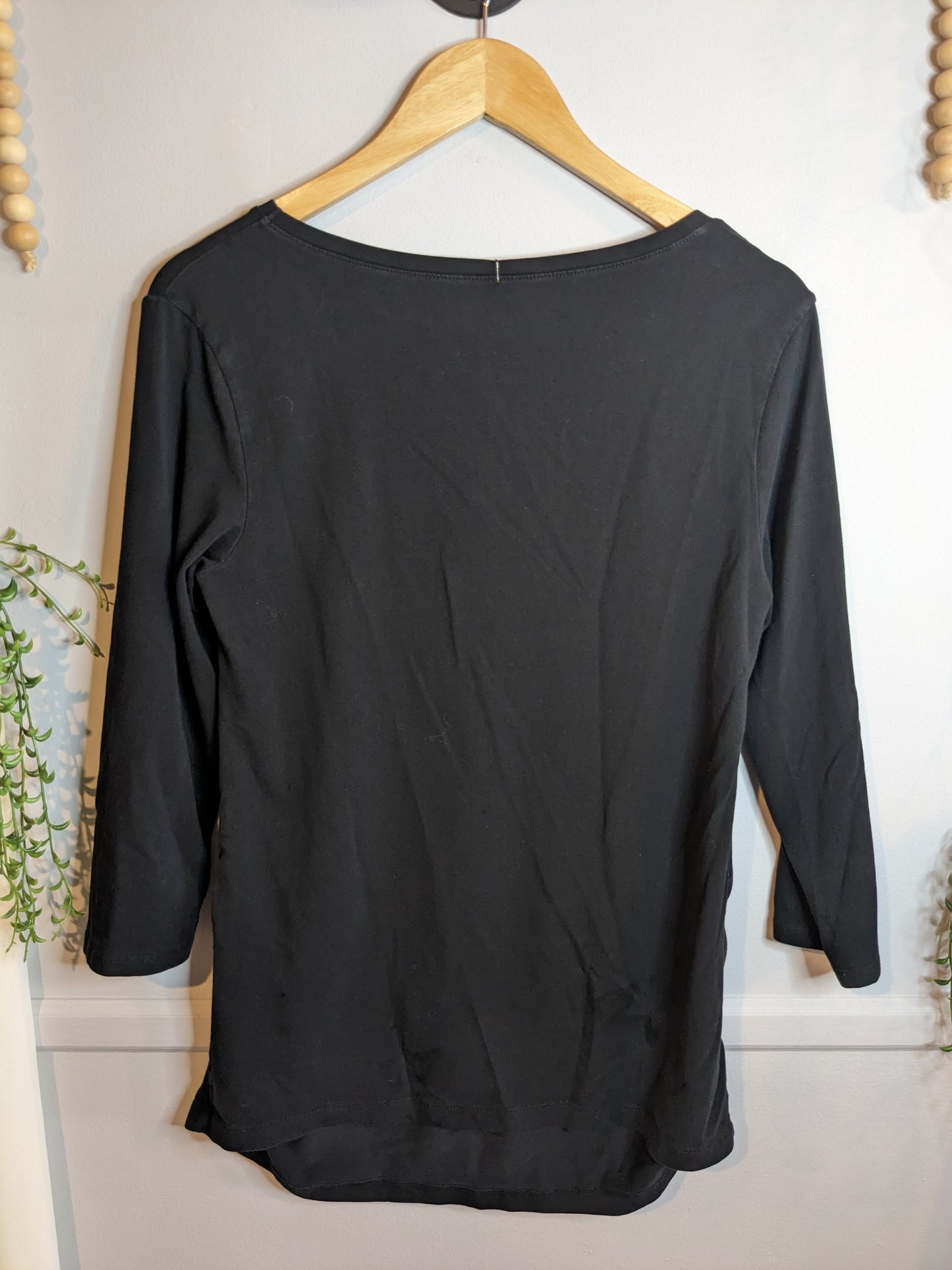 Fitted round neck 3/4 sleeve tee, Multi