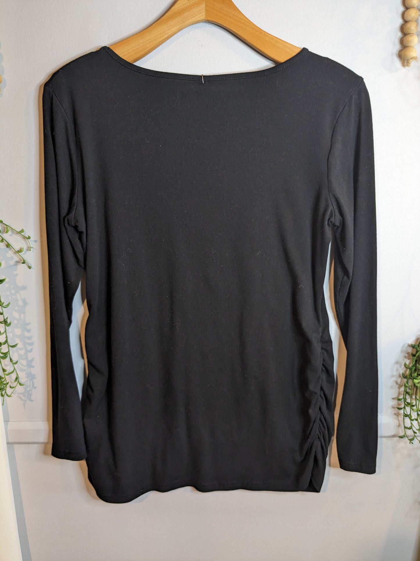 Essential fitted cinched sleeve LS top, Multi