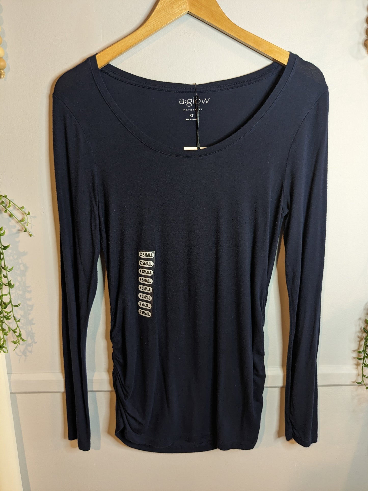 Classic fitted round neck LS tee, Multi
