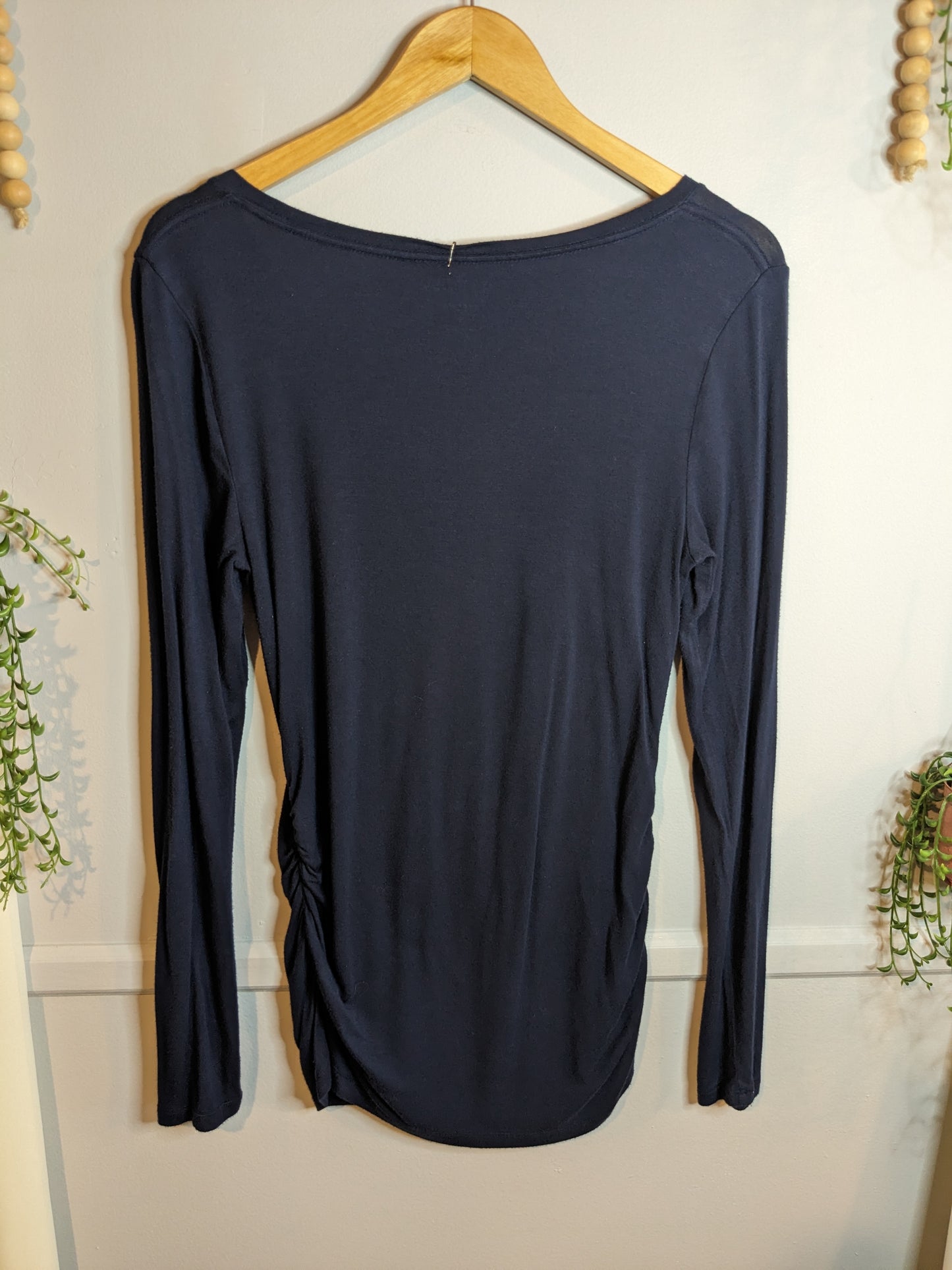 Classic fitted round neck LS tee, Multi