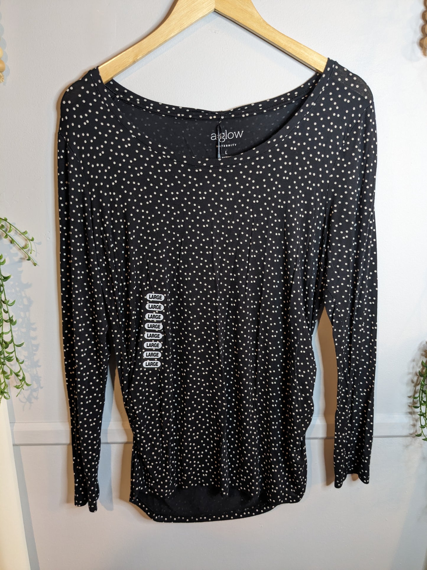 Classic fitted round neck LS tee, Multi