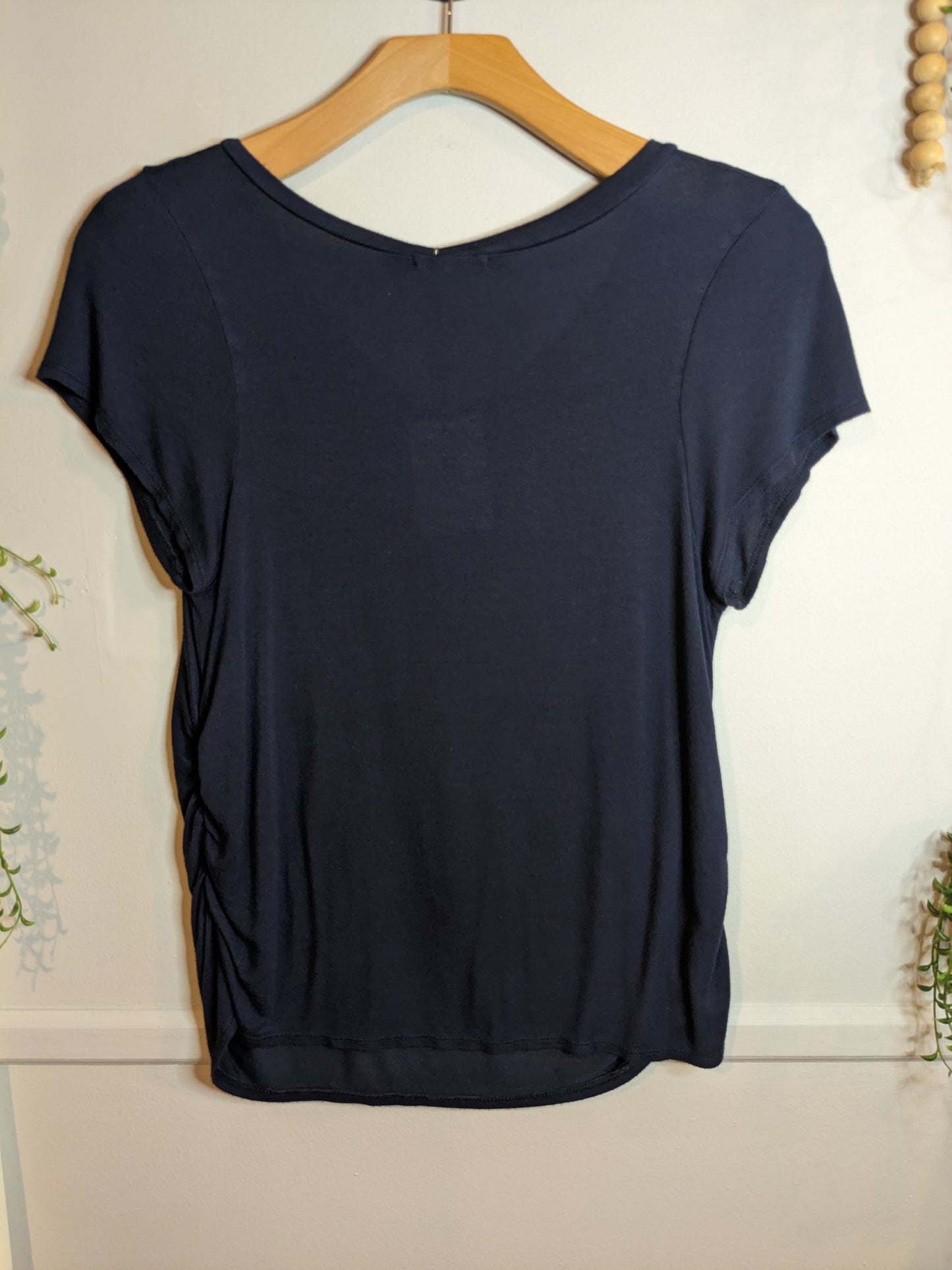 '#bumplife' fitted graphic SS tee, Navy