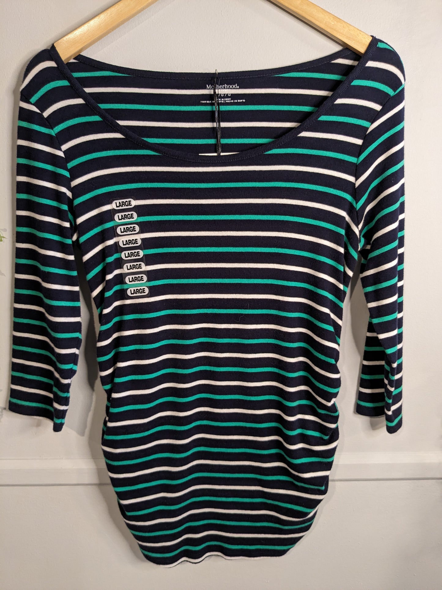 Classic fitted round neck 3/4 tee, Multi