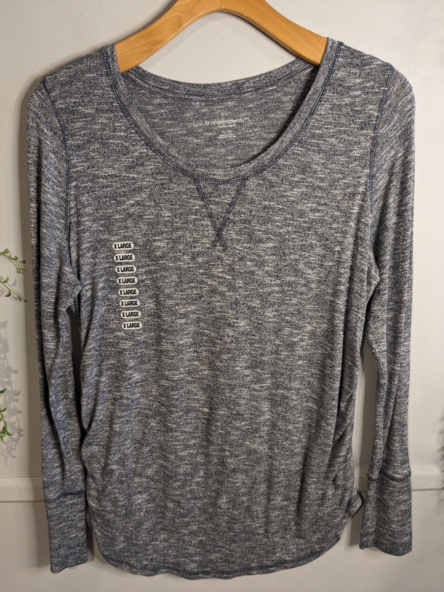 Active scoop neck knit LS tee, Multi