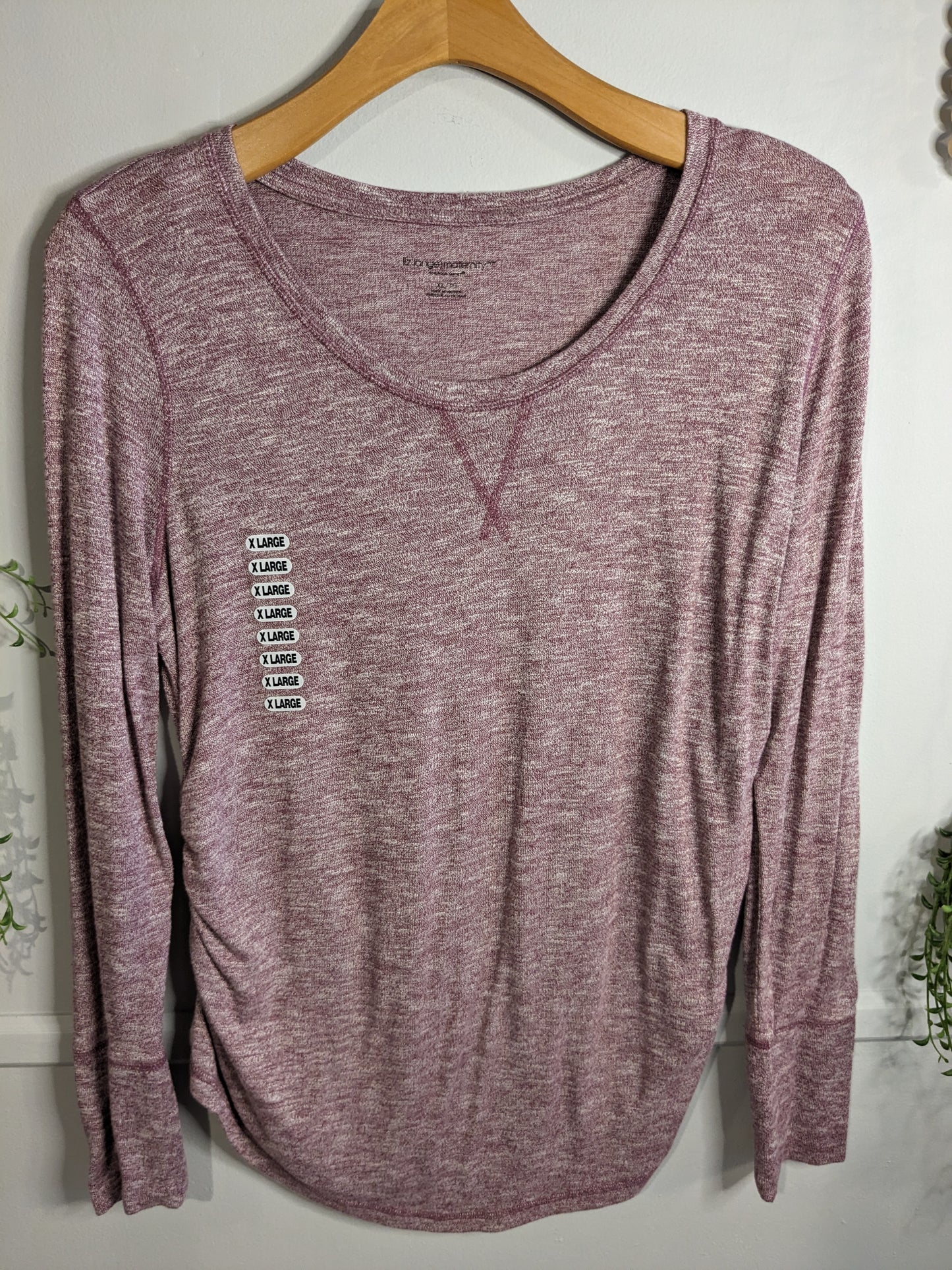 Active scoop neck knit LS tee, Multi
