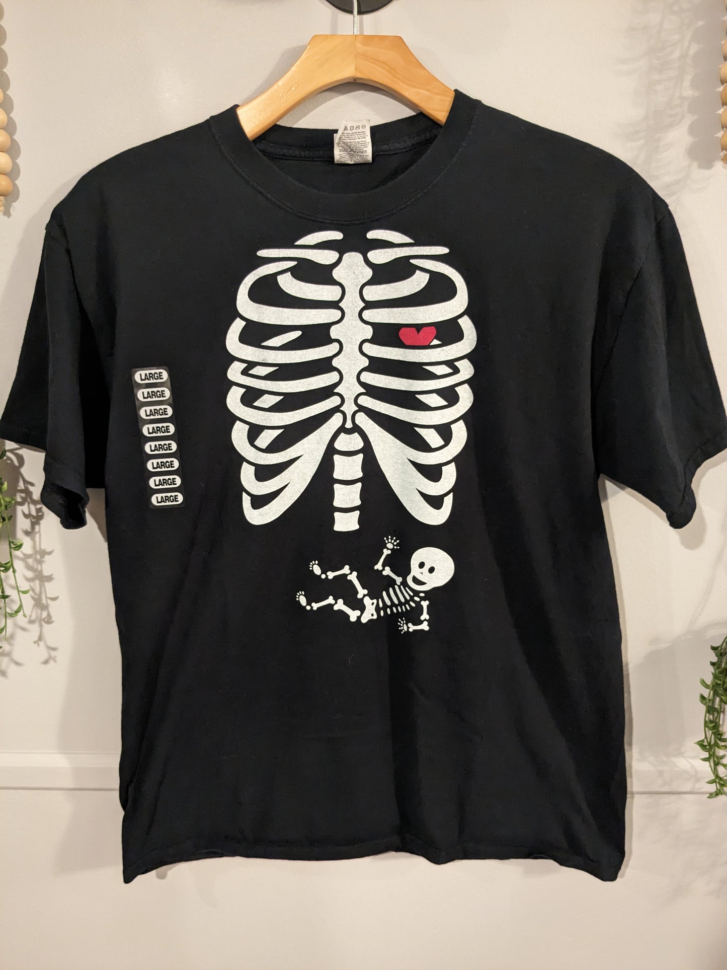 Baby skeleton graphic SS tee, Black