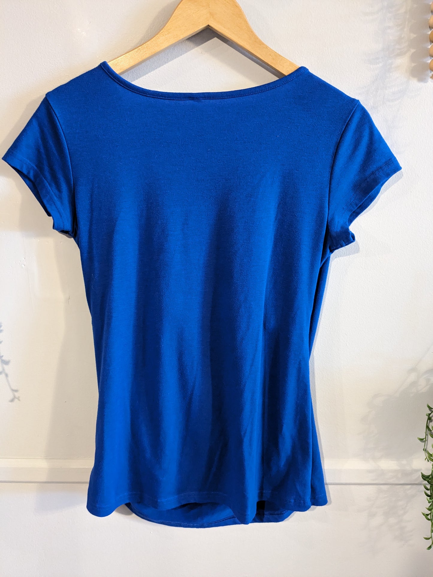 Crisscross asymmetrical ruching SS top, Multi -NF