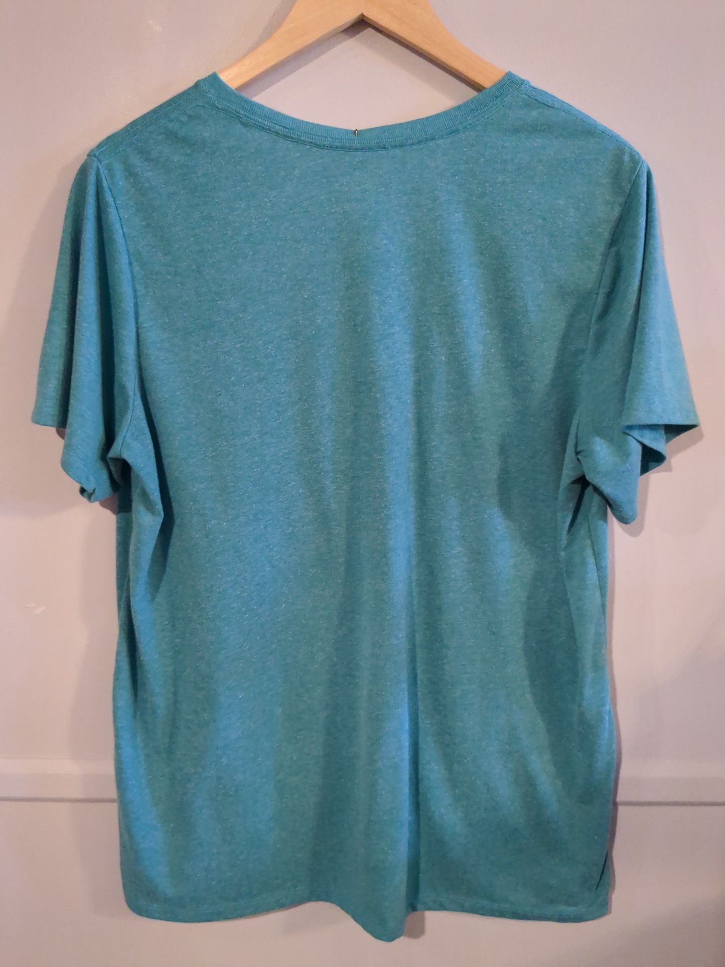 'mama' graphic boxy SS tee, Teal