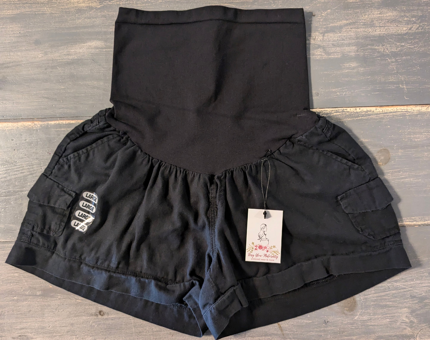 Casual full panel 3.5" shorts w/ pockets, Black