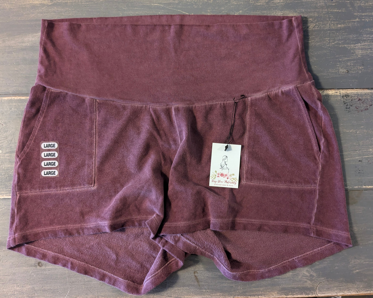 Mid panel 3.5" pocket lounge shorts, Burgundy