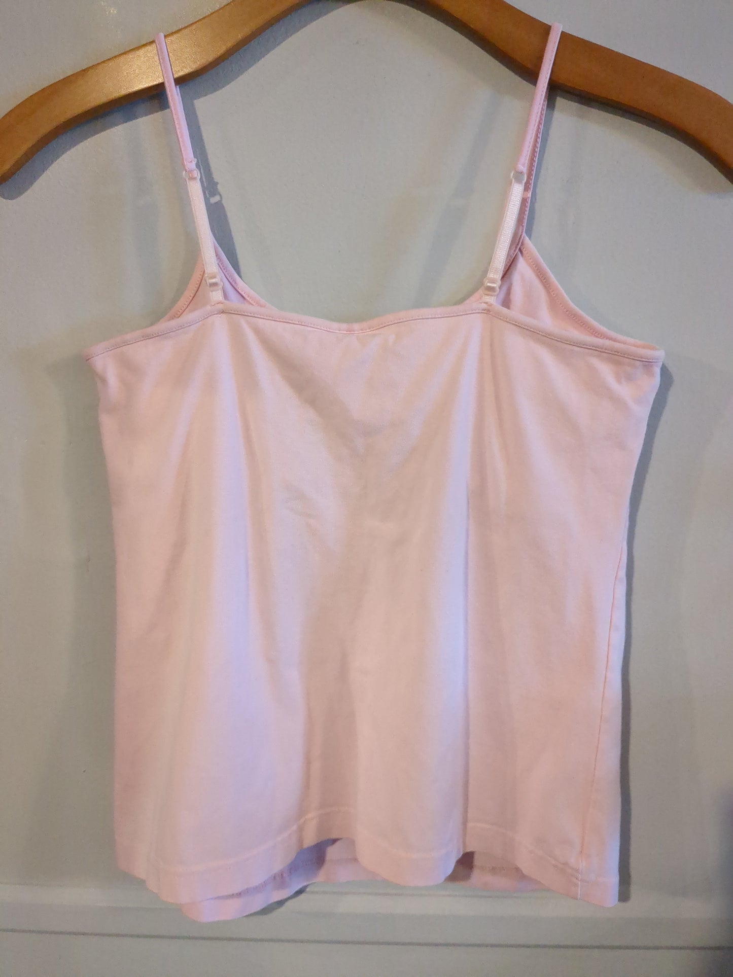 Basic strappy cozy shelf bra cami, Pink