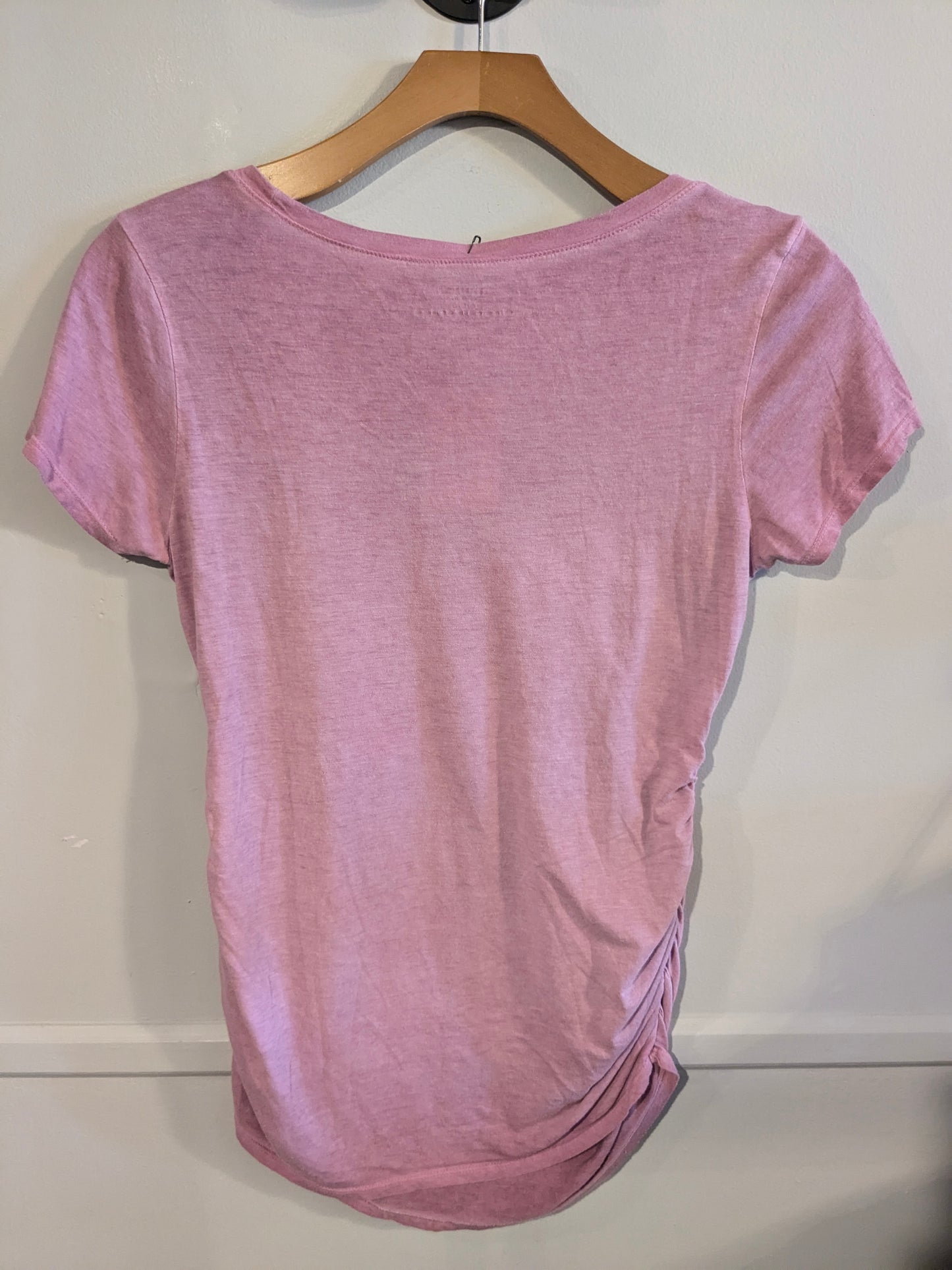 Essential fitted scoop neck SS tee, Rose
