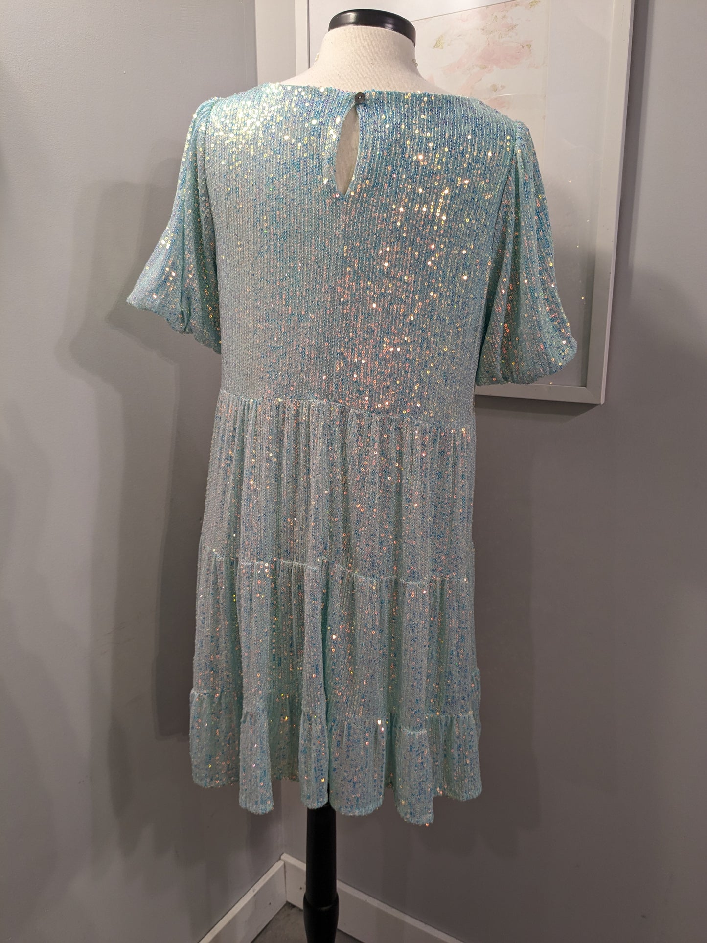 Sequin Shimmer in Azure Blue