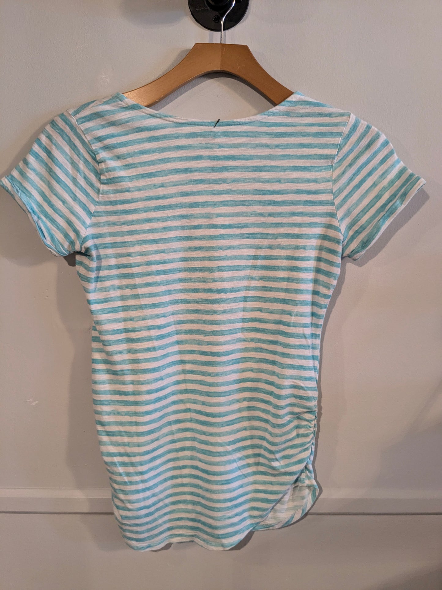 Classic scoop neck fitted cuffed SS tee, Multi