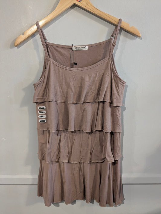 Tiered ruffles hidden v-neck nursing tank, Multi -NF