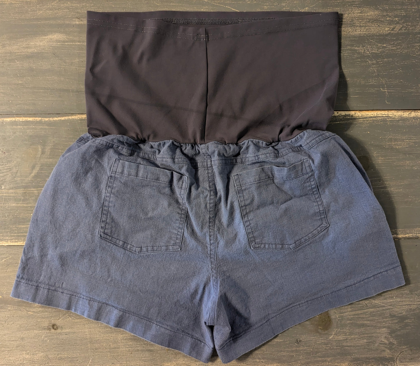 Casual full panel 3.5" shorts w/pockets, Steel blue