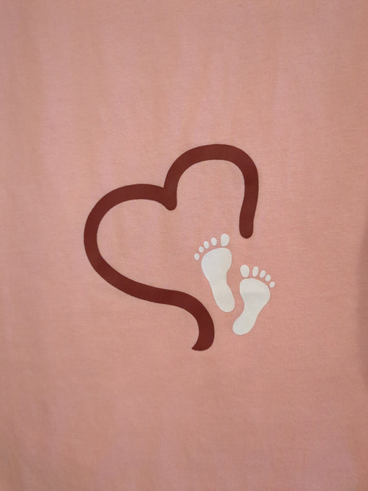 baby toes SS graphic tee, Pink