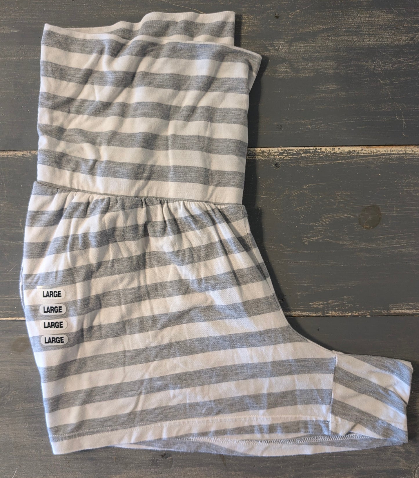 Mid panel super soft 3.5" pocket lounge shorts, White stripes