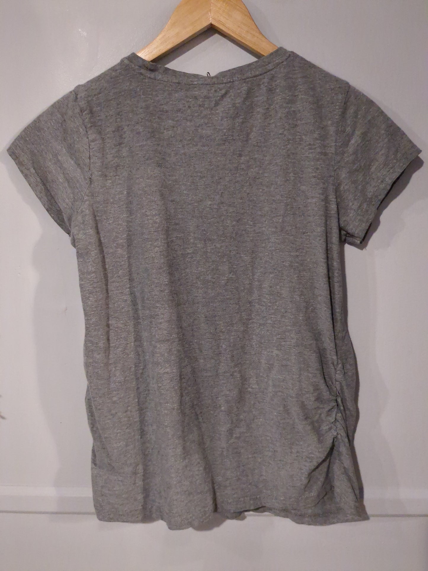'mama bear' fitted graphic SS tee, Grey