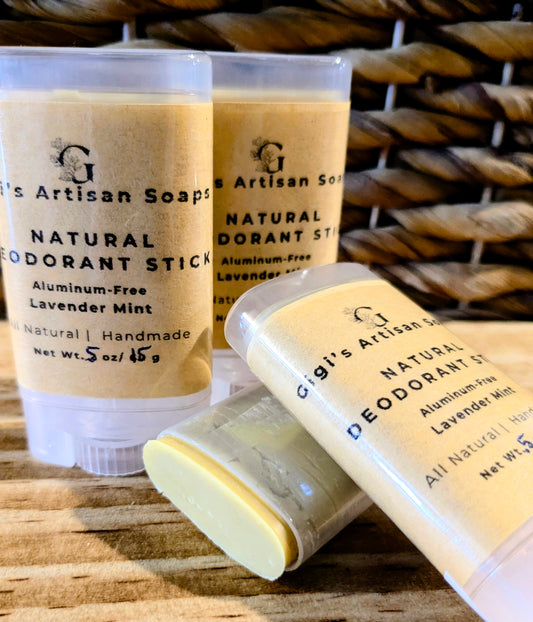 All-natural handmade deodorant stick, Lavender Mint